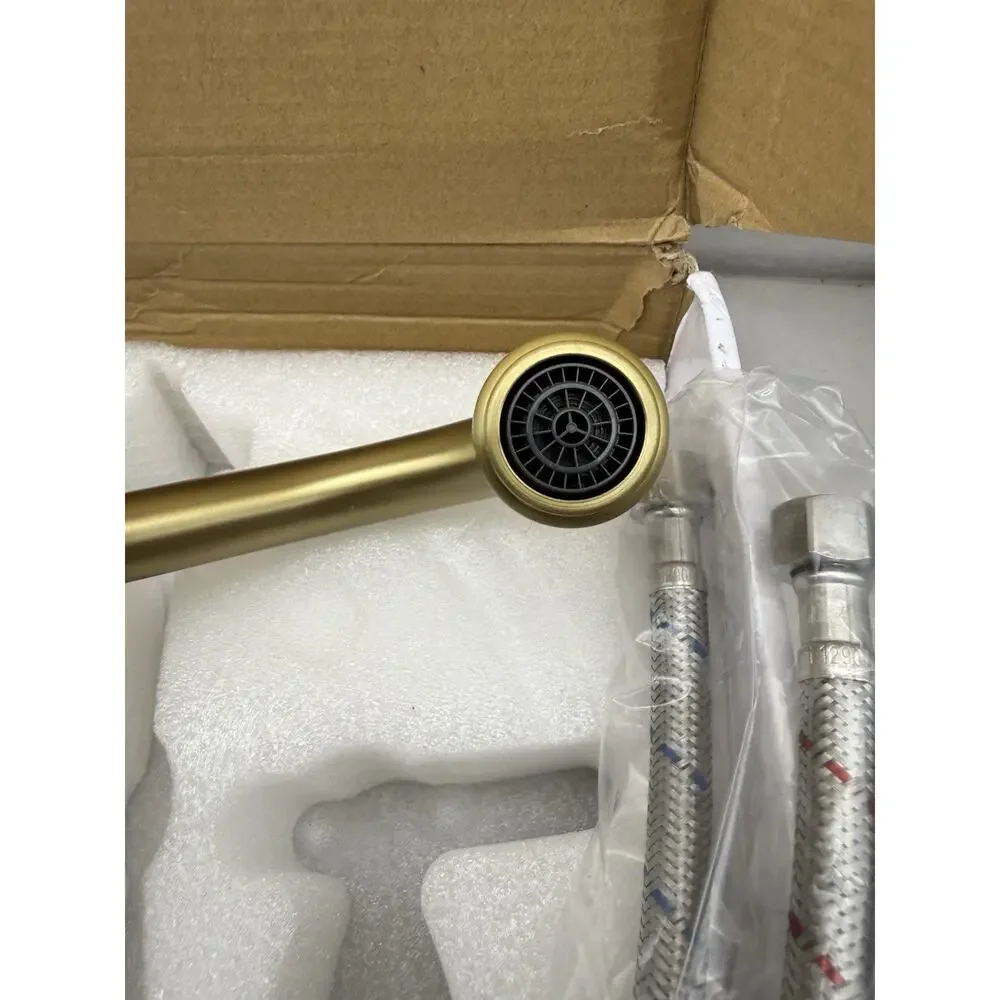 Cross Handles Centerset Bathroom Faucet For Sink 3 Hole w/Overflow Pop Up Drain